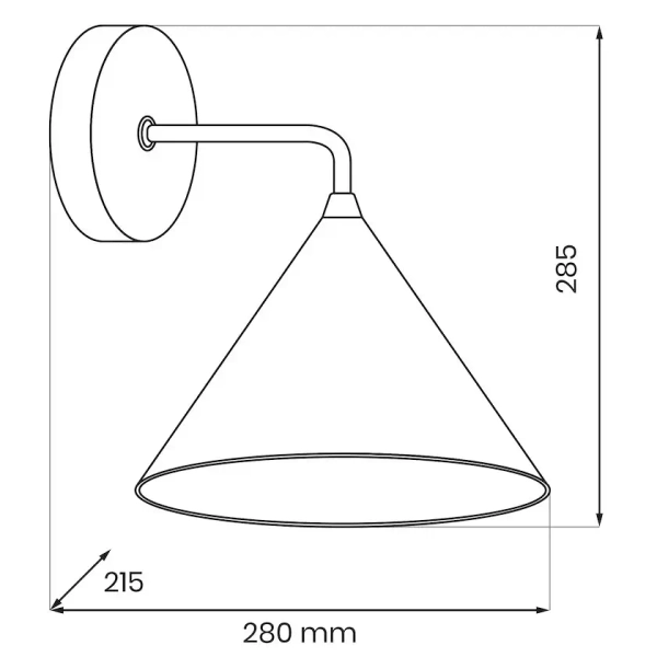Ścienny kinkiet do sypialni Capital MLP2482 nad szafkę stożek różowe złoto
