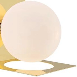 Loftowa LAMPA ścienna ZENIT 108085 Markslojd łazienkowa OPRAWA szklana kula kinkiet IP44 mosiądz biały