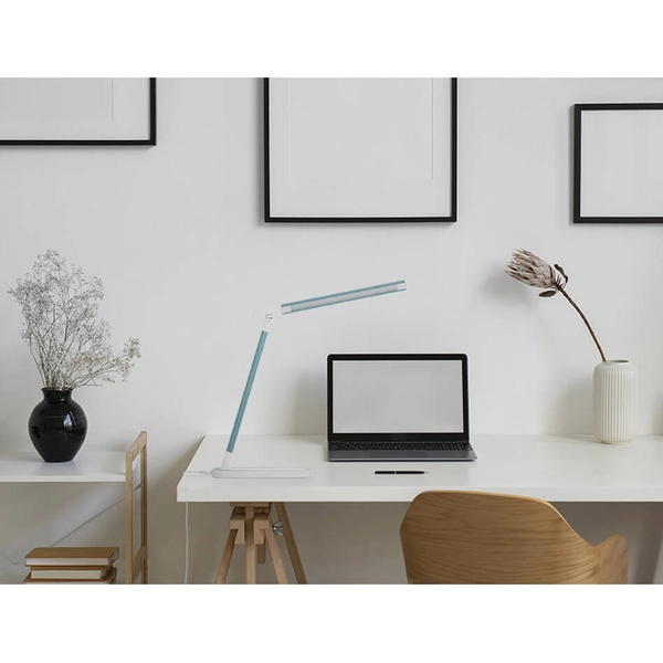 Metalowa lampka biurkowa Niko K-MT-206 ZIELONY LED 5W 4000-6000K turkusowa