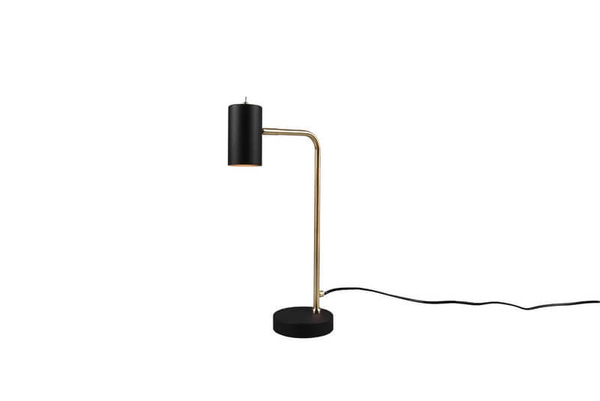 Stojąca LAMPA biurkowa VANTOS DL108512400 Trio regulowana LAMPKA loftowa tuba metalowa stołowa mosiądz