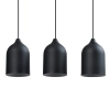 Potrójny wiszący żyrandol Nilo LP-0110/3L BK do jadalni czarny