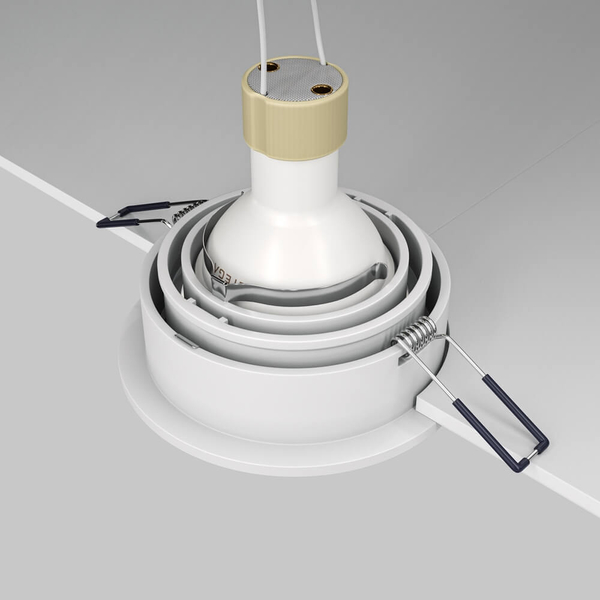 Lampa podtynkowa do salonu Atom DL025-2-01W spot biały