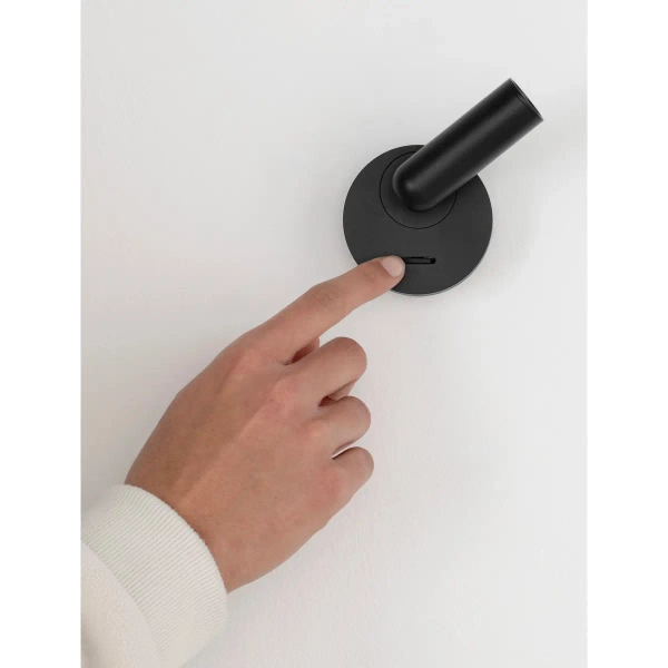 Okrągły kinkiet ścienny TINVALO LE45533 LED 3W 3000Kczarny