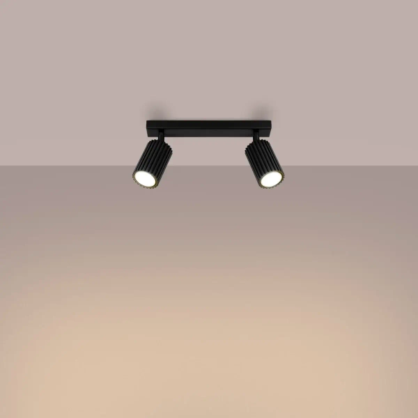Sufitowa lampa regulowana Karbon SL.1580 na listwie czarna