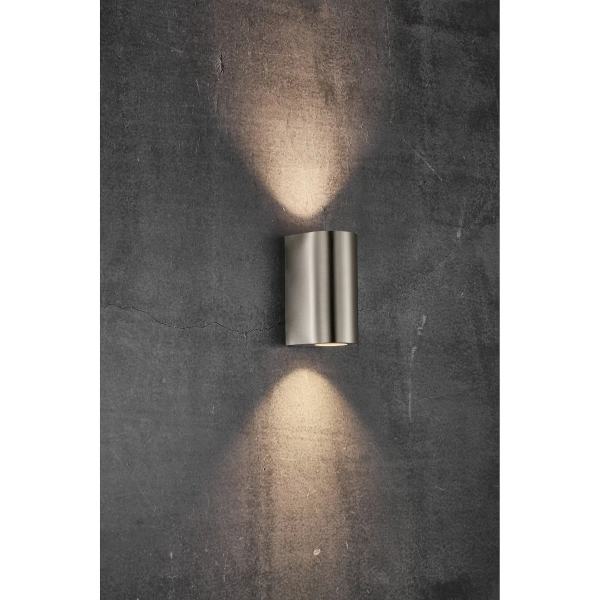 Lampa ścienna na zewnątrz Canto 49721034 IP44 tuba metalowa srebrny