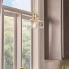 Klasyczna lampa wisząca Nottinghill mosiądz przezroczysta szklana 1xE27 ELS-NOTTINGHILL-P-PNBR