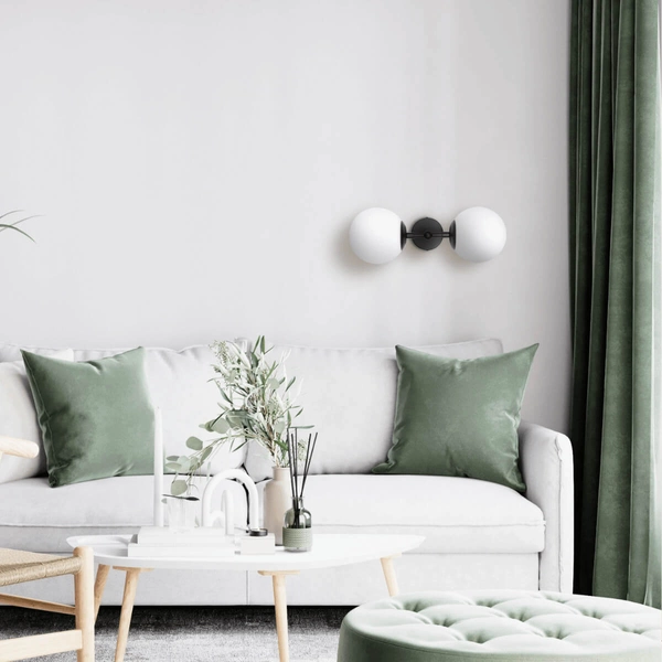 Lampa ścienna kule DORADO LP-002/2W BK Light Prestige loftowy kinkiet czarny biały