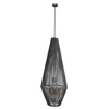 Zwisająca lampa Hagata 5126 Shilo boho do sypialni bawełniana szary