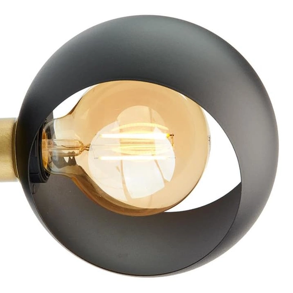 Designerski kinkiet okrągły Cyklop 2744 TK Lighting metalowy czarny patyna