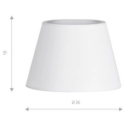Abażur materiałowy do lampy SHADE ZF AZ2602 Azzardo okrągły 26 cm biały