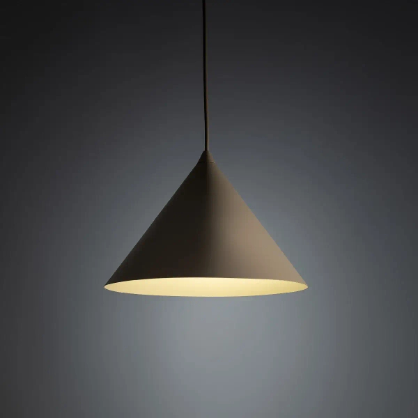 Lampa wisząca nad stół Cono 10620 stożkowy zwis na kablu beżowy
