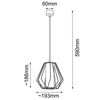 Lampa wisząca Alkaba 5023 Shilo tuba klatka regulowana czarny