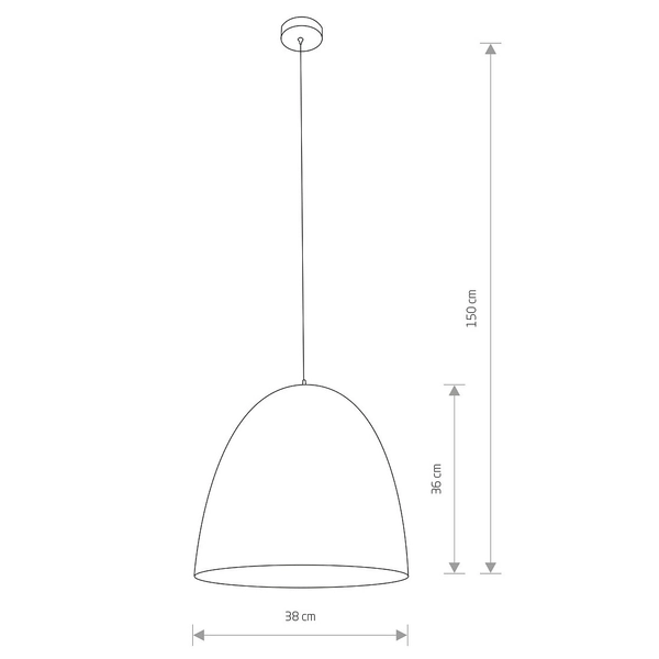 Jadalniana lampa wisząca Egg 9022 czarny zwis metalowy nad stół