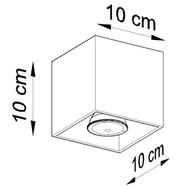 Plafon Hati SL.1278 bloczek kwadratowy do salonu szary