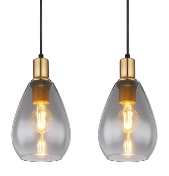 Wisząca lampa Fanni 15563-4H nad stół czarna przydymiona