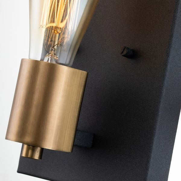 Kinkiet ścienny QN-SILAS1-DZ antyczny czarny mosiądz