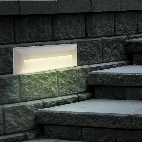 Zewnętrzna LAMPA ścienna PUEBLO 8011 Rabalux elewacyjna OPRAWA prostokątna LED 1,6W 4000K listwa outdoor IP65 szara