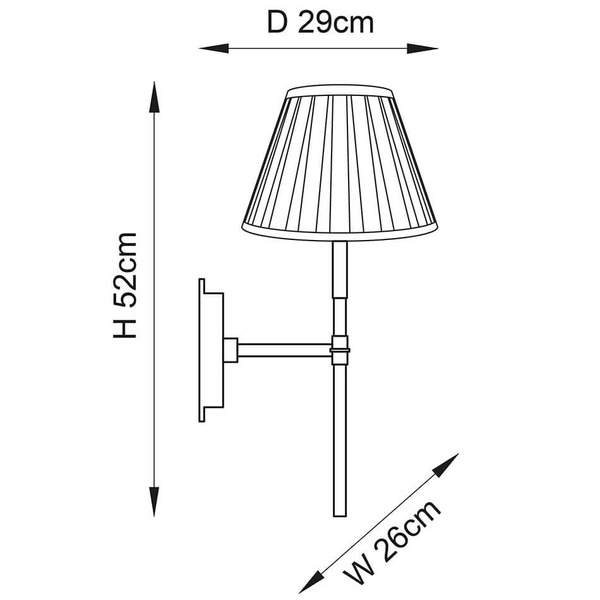 Ścienna lampa do jadalni Rennes & Carla 103356 tkaninowa nikiel kremowa