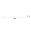 Natynkowa listwa sufitowa RX C0261 Maxlight LED 40W 3000K do salonu czarny