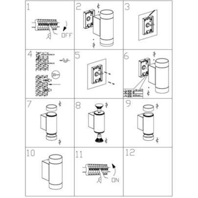 Zewnętrzna LAMPA ścienna PIPE 107917 Markslojd metalowa OPRAWA elewacyjna tuba outdoor IP44 aluminium