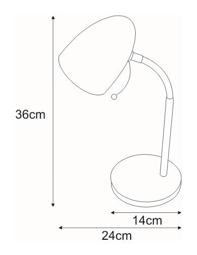 Żółta lampa stołowa Kajtek K-MT-200 do pokoju regulowana