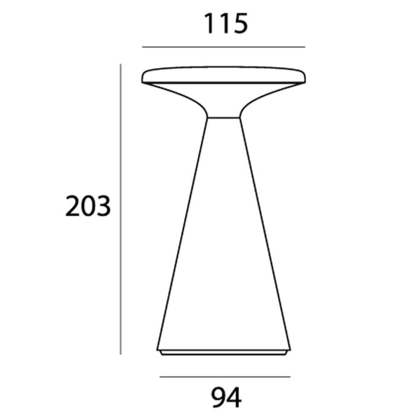 Zewnętrzna lampa stolikowa FUNGHI T0064 LED 1,6W 2700K IP44 szara