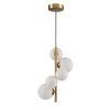 Lampa wisząca kulista MOLECULA NOW-10883P3 biała złota 5xG9 nad stół