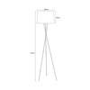Salonowa lampa podłogowa Remi K-4353 z abażurem czarna