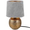 Ceramiczna LAMPA stołowa EUDORA DL011-50821 RL Light abażurowa LAMPKA stojąca nocna szara złota
