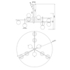 LAMPA sufitowa NOSTALGIA MOD048PL-09G Maytoni modernistyczna OPRAWA szklane kule balls czarne białe złote