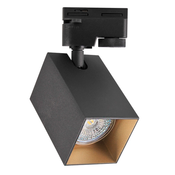 1-fazowy zestaw szynowy SQUARE 321732 sufitowy czarny złoty