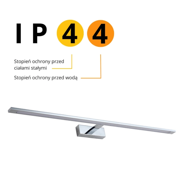 Ścienny kinkiet nad lustro Isla GS-LWB-20W CH CCT Light Prestige LED 20W IP44 barwa regulowana chrom