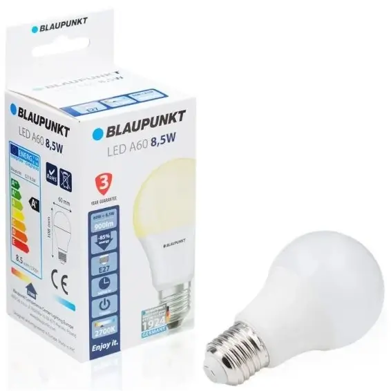 Zestaw żarówek 4 szt Blaupunkt E27-9W-WW-4 LED 9W 2700K