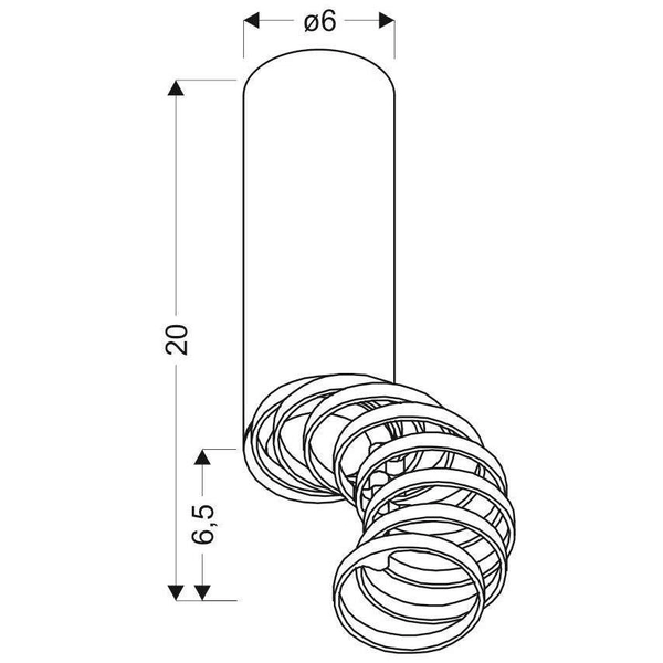 Downlight lampa sufitowa 2276076 okrągła metalowy pierścienie białe złote