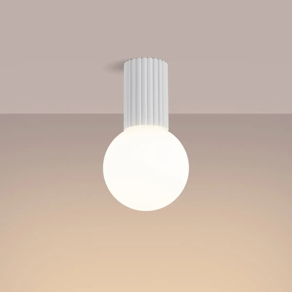 Kulista sufitowa lampa HALO SL.1708 do łazienki IP44 biała