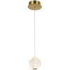 LAMPA wisząca ROSARIO PND-12220121-1A-GD Italux glamour OPRAWA zwis LED 4,2W 3000K szklany przezroczysty