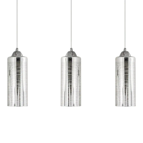 Jadalniana lampa wisząca 6754/3 8C nad stół chrom