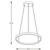 Lampa wisząca jadalniana Breno 2023201-GD60 LED 28W 3000-6000K ring złota
