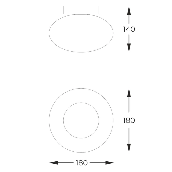 Sufitowa lampa owalna1187 Zumaline do salonu szklana biała złota