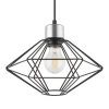 Salonowa lampa wisząca Vario diament czarny srebrny