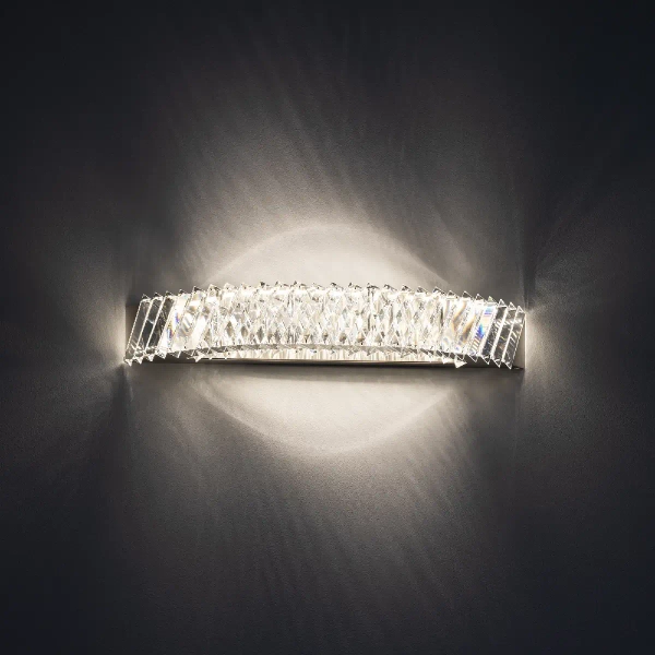 Naścienny kinkiet kryształowy LUXORA 11711 LED 20W 3000K nikiel