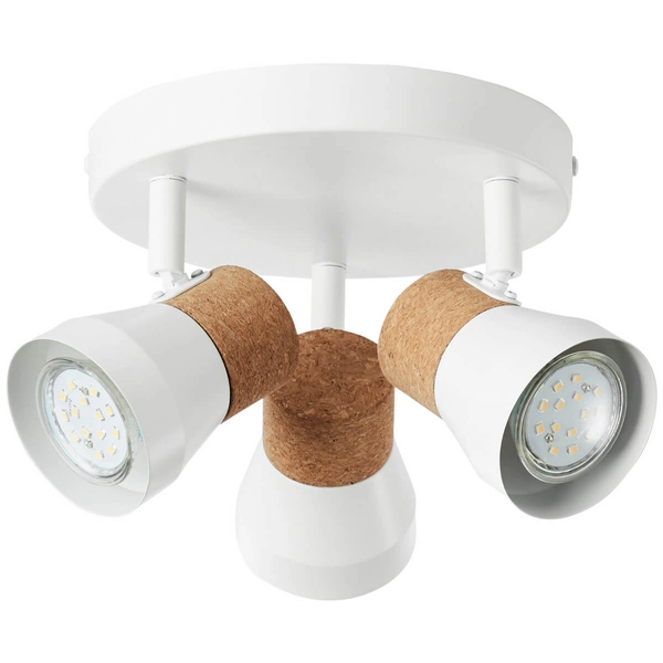 Lampa metalowa przysufitowa Moka 75734/75 reflektor korek biały