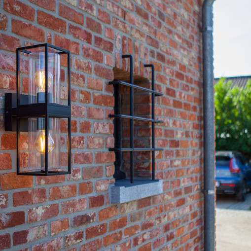 Elewacyjna LAMPA ogrodowa FLAIR 5288804012 Lutec zewnętrzna OPRAWA ścienna outdoor IP44 czarna przezroczysta