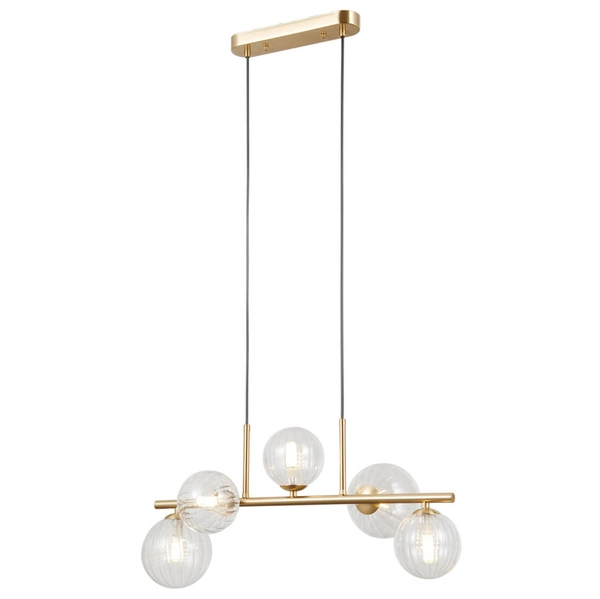 Wisząca lampa molekułowa Toledo PND-40717-5-HBR złoty przezroczysty