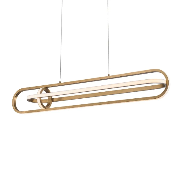 Wisząca lampa owalna Demark QN-DEMARK-LP-BG LED 58W 3000K nad stół złoty