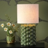 Lampka nocna abażurowa Jayden JAY4224 ceramiczna zielona