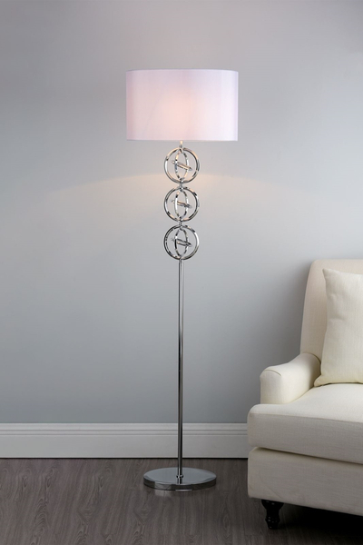 Lampa podłogowa Innsbruck INN4950 Dar Lighting pierścienie metalowe chrom