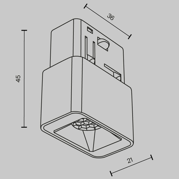 Ścieżka świetlna lampa sufitowa Points TR100-2-2W3K-S-B 2W 3000K magnetyczna czarny