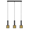 Wisząca lampa potrójna Amo LP-0702/3L BK do salonu metalowa czarna