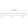 Sufitowa lampa regulowana Parma LP-0612/3WS WH LED 3000-6000K biały